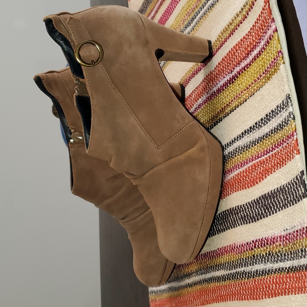 Leather booties